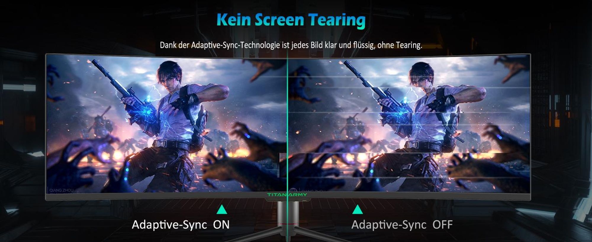TITAN ARMY C49SHC Gaming-Monitor, 32:9, 144 Hz, C49SHC