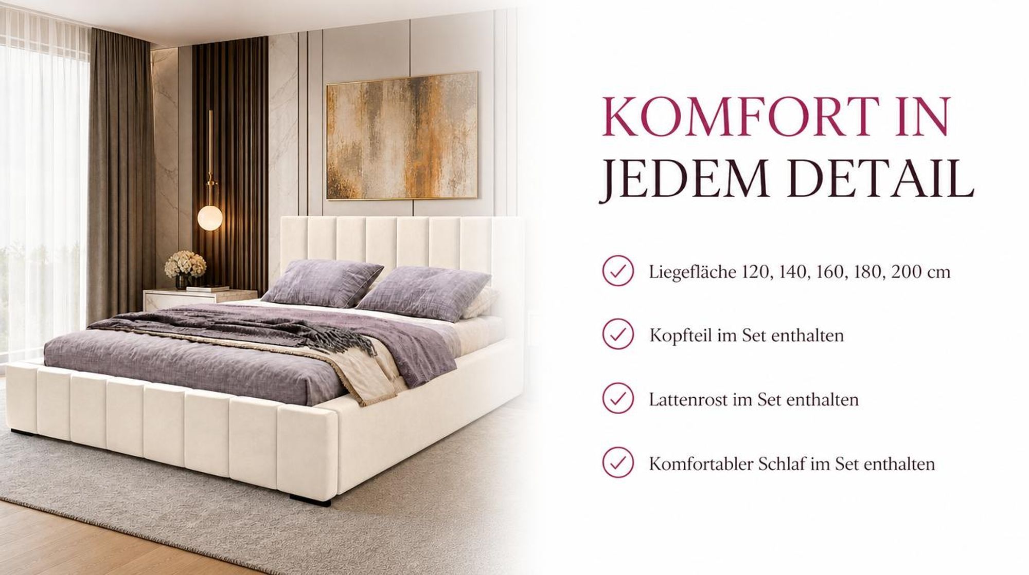 Nero Polsterbett 160x200 cm, Doppelbett mit Bettkasten, Velourstoff Schwarz
