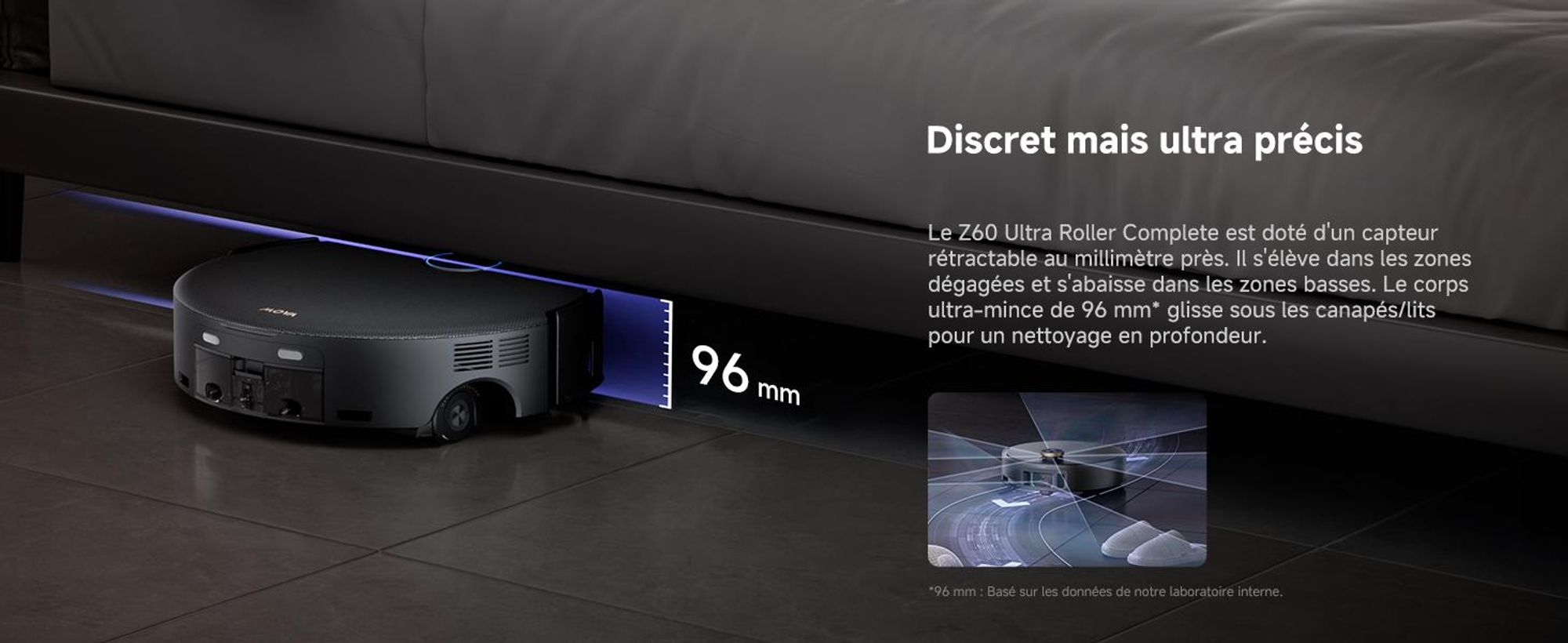 MOVA Z60 Ultra Roller Complete – Robot aspirateur 28 000 Pa avec HydroForce™, DuoSolution™, StepMaster™ 2.0, LiftPro™ et AutoShield™