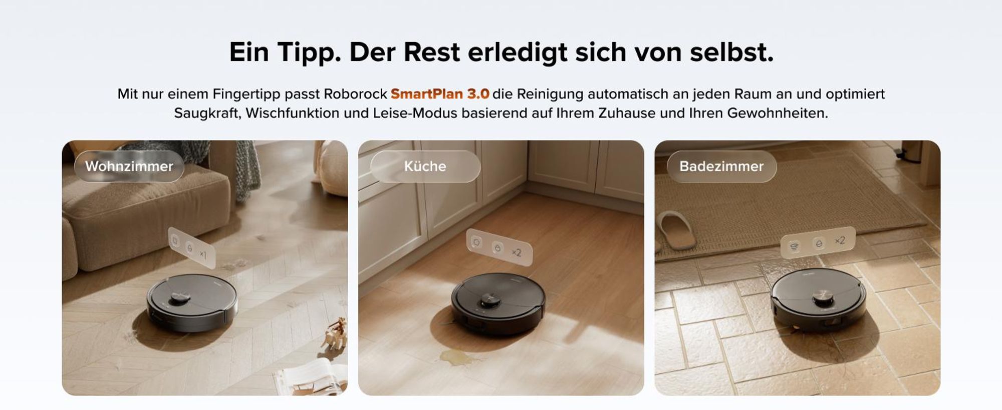 roborock Qrevo 2 Pro Set Saugroboter, 25.000 Pa Saugkraft, Anti-Tangle-System, 75°C Heißwasser-Moppwäsche, FlexiArm-Kantenwischsystem, Schwarz