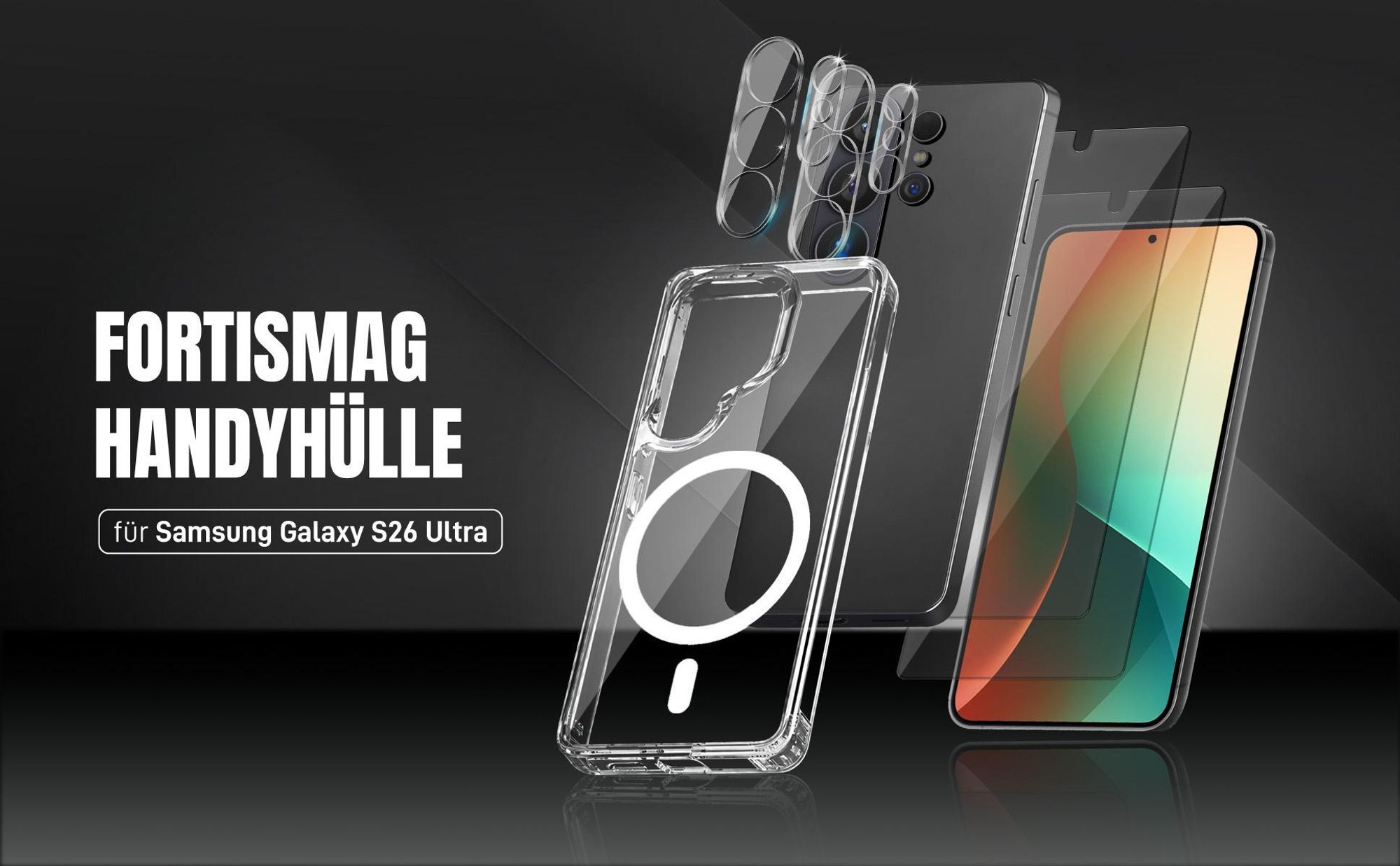Transparente Handyhülle für Samsung Galaxy S26 Ultra aus hochwertigen Materialien