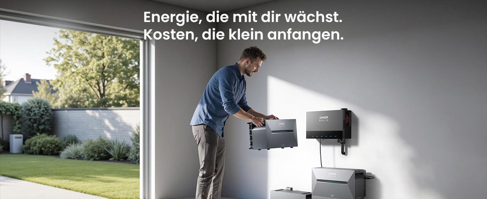 Powerness Balkonkraftwerk Speicher mit Anker Multisystem SOLIX Solarbank Power Dock und Solarbank 3 E2700 Pro, Smart Meter,1x BP2700 Erweiterungsakku