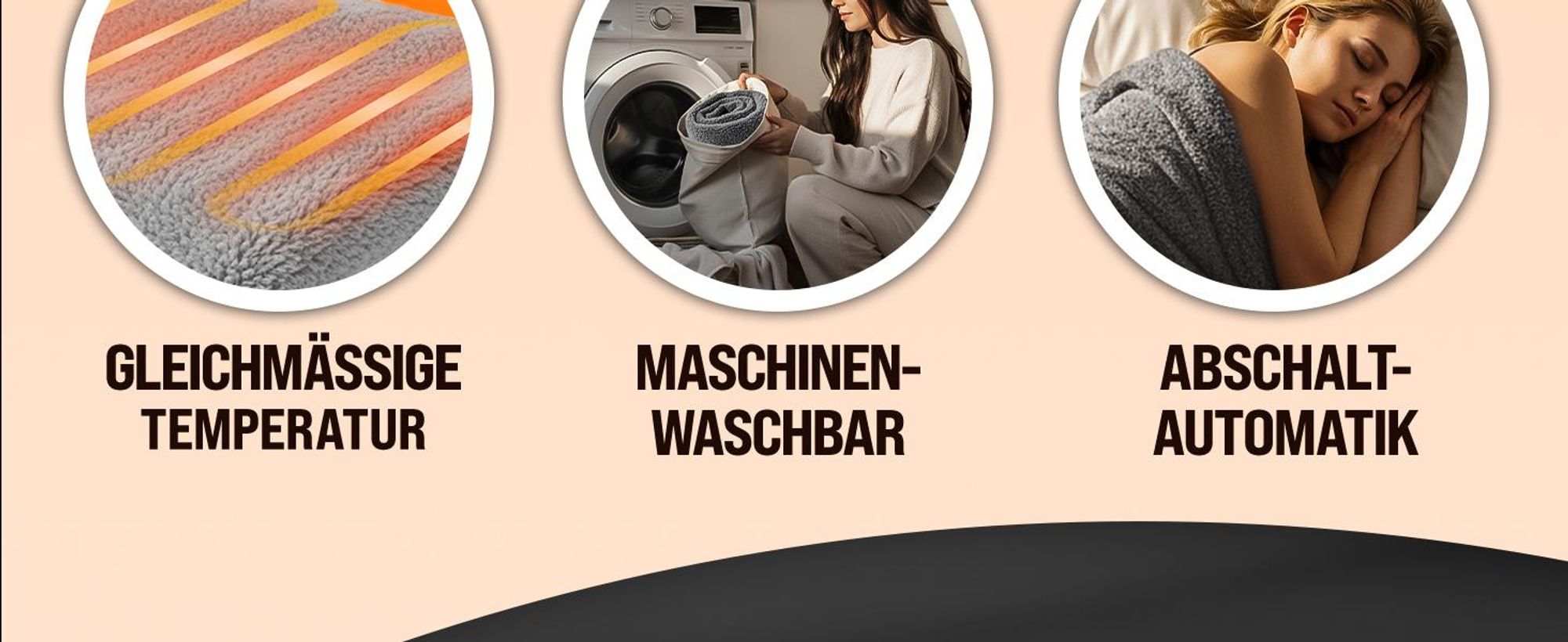 MONZANA® Elektrische Heizdecke 180x130cm 120W 10 Heizstufen 10h Timer Abschaltautomatik Überhitzungsschutz waschbar Teddy Fleece Wärmedecke für Bett