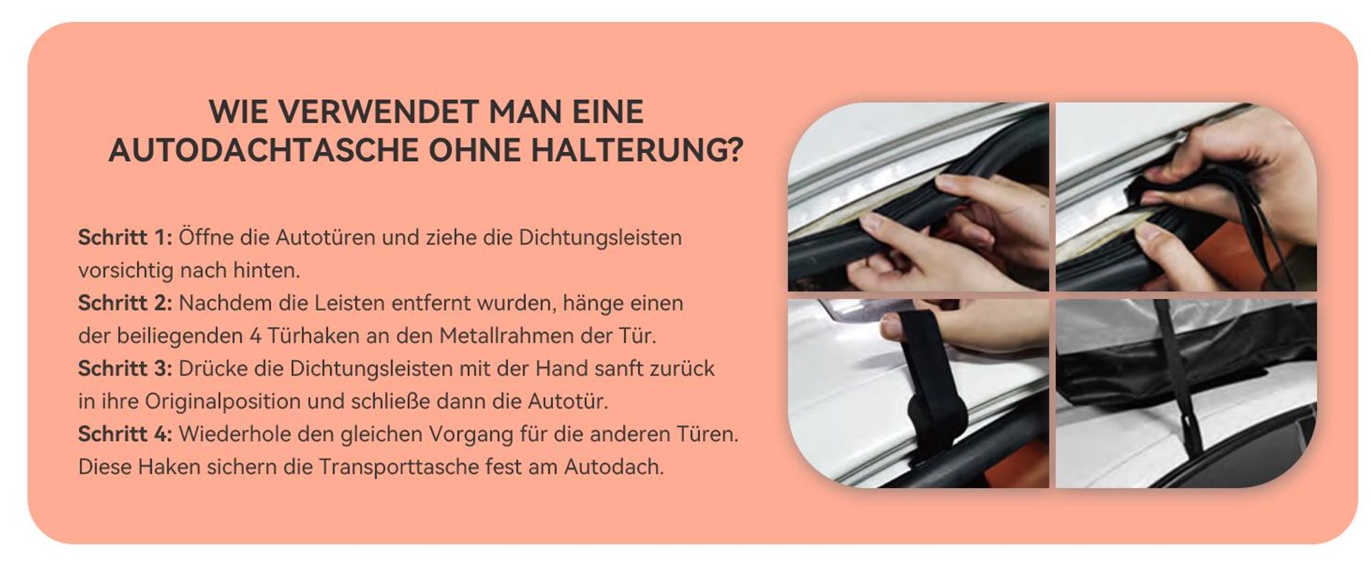 Puluomis Dachbox 410L faltbar wasserdicht mit Türhaken, Schloss, 8 robuste Gurte, rutschfeste Matte, 500D PVC für alle Fahrzeuge mit/ohne Dachträger