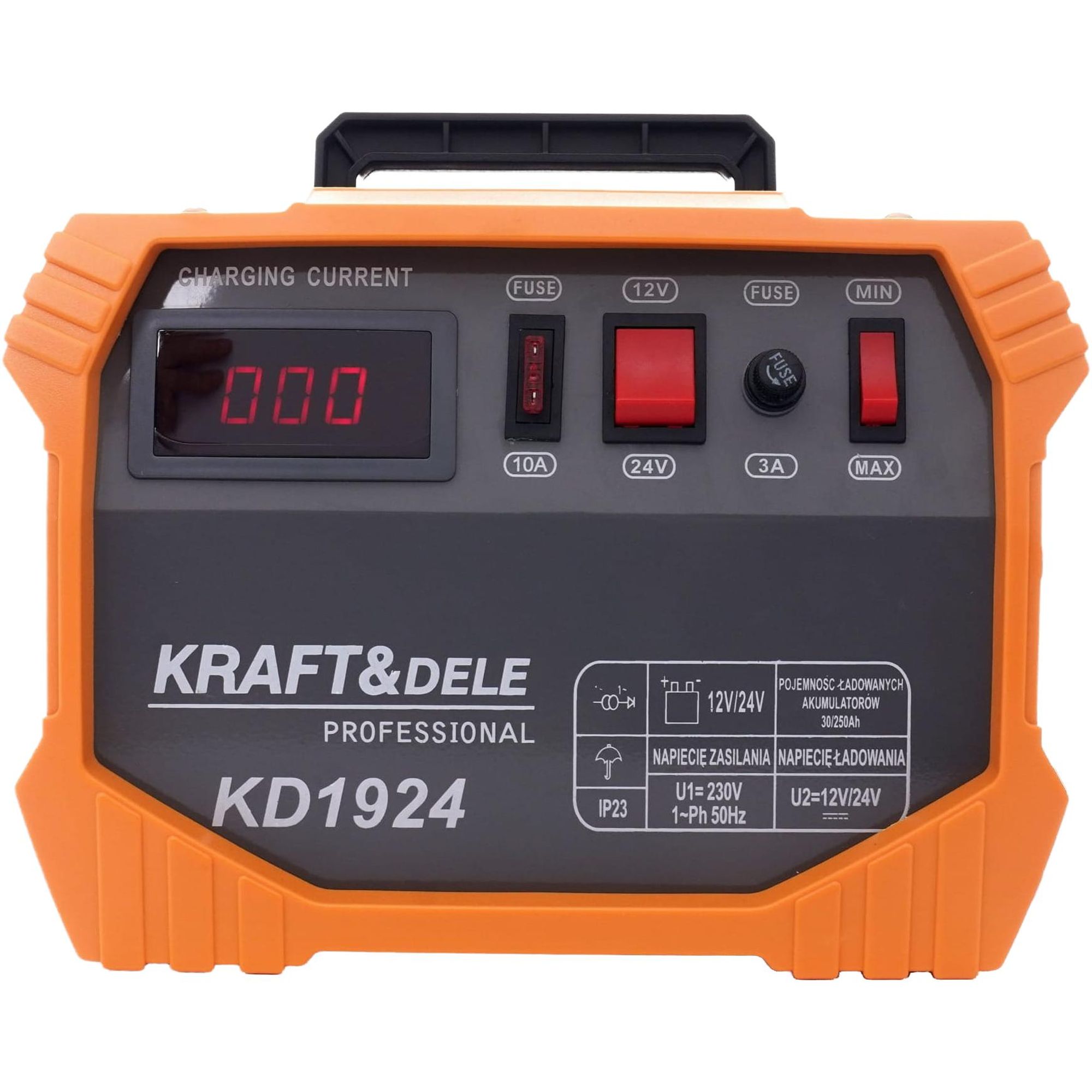 KRAFT&DELE | Batterieladegerät, 12/24V, 30/250aH, für Auto & Motorrad, Erhaltungsladegerät & Entsulfator — Für AGM, Lithium (LiFePO4) & Start-Stopp-Batterien