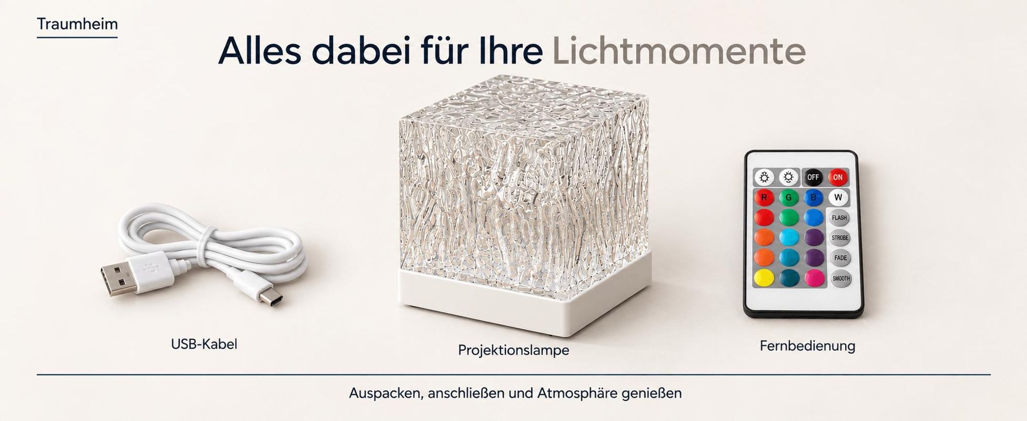 Polarlicht Projektor mit 16 Farben und Fernbedienung, USB-C Nordlicht Lampe, 5W Sternenhimmel Projektor, Schönes mood lighting, für Schlafzimmer, Kind