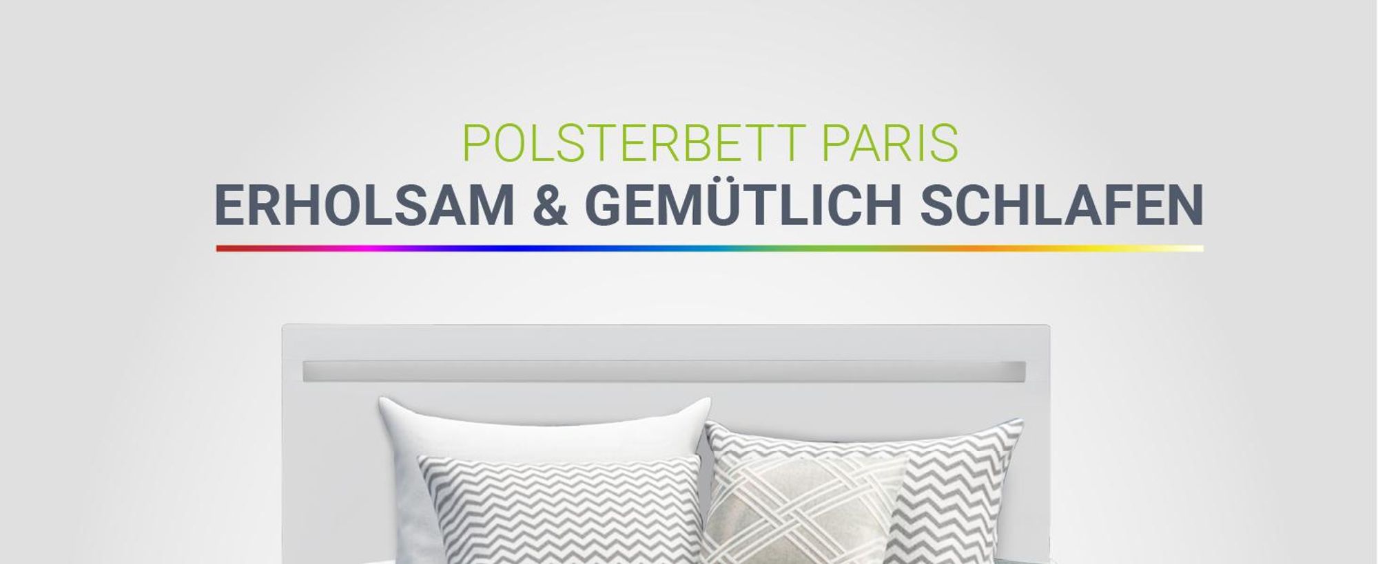 Juskys Polsterbett Paris 140 x 200 cm Kunstleder mit LED & Lattenrost - Weiß