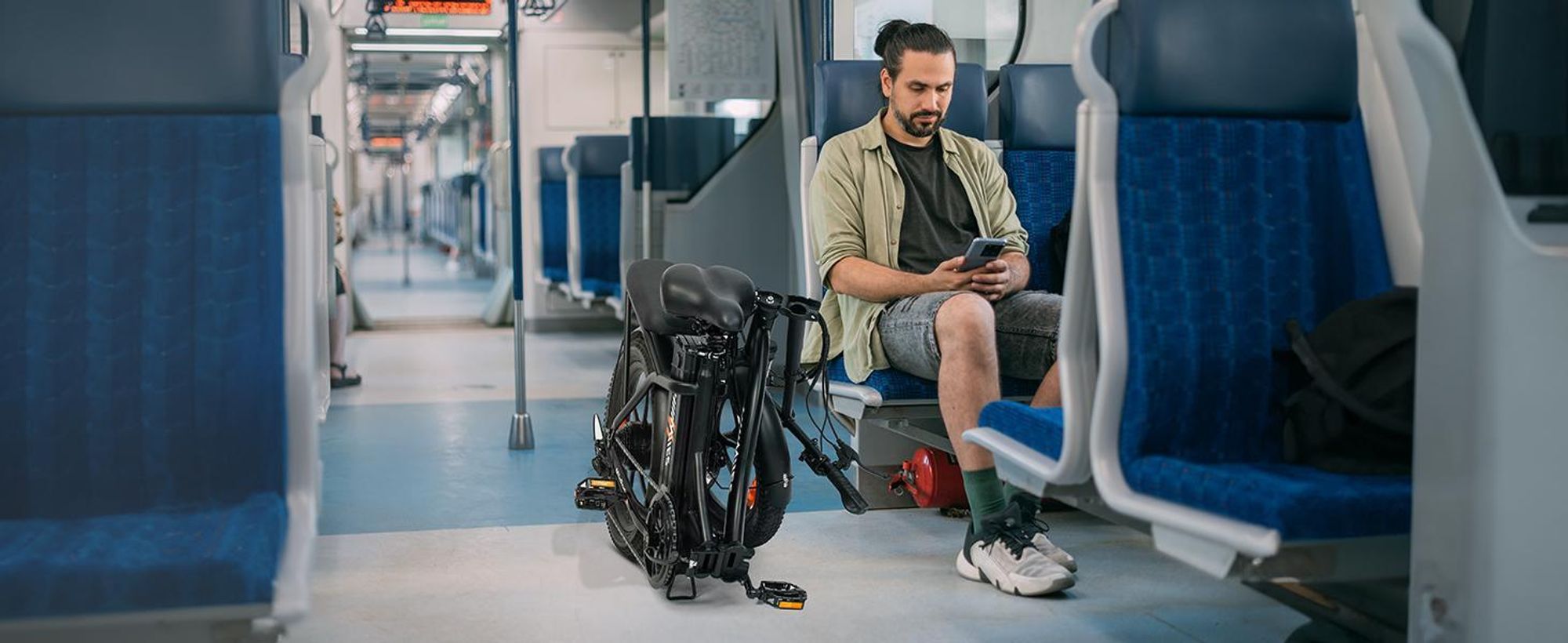 HillMiles E Bike, E-Bike pliable avec batterie 36V 13Ah jusqu'à 80-100km, 20 *3.0 pouces, 7-vitesse SHIMANO, moteur 250W & 25km/h MilePort 1