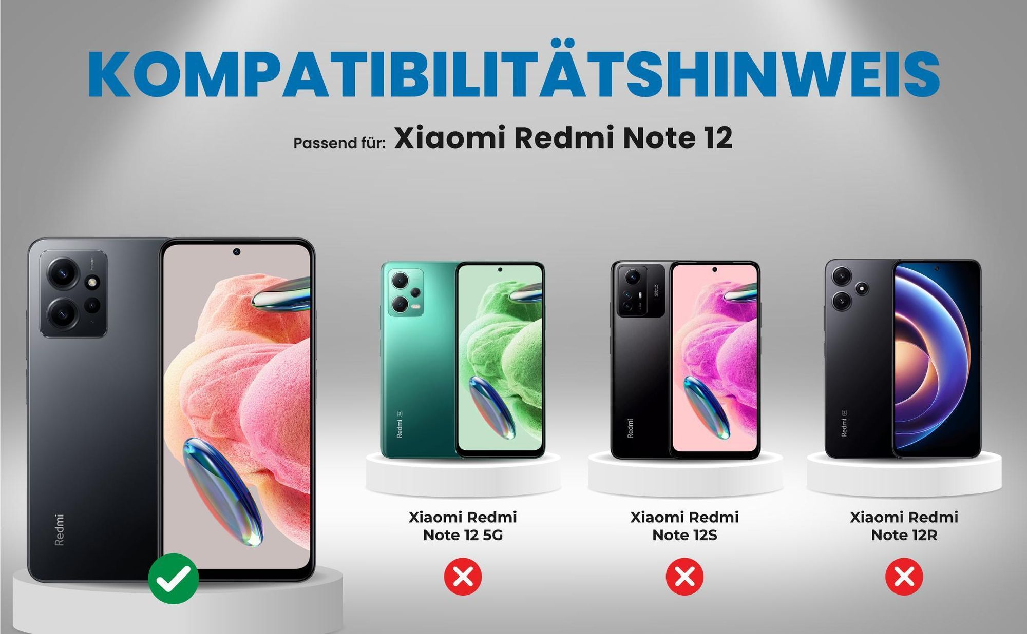 Kompatibilitätshinweise Hülle für Xiaomi Redmi Note 12