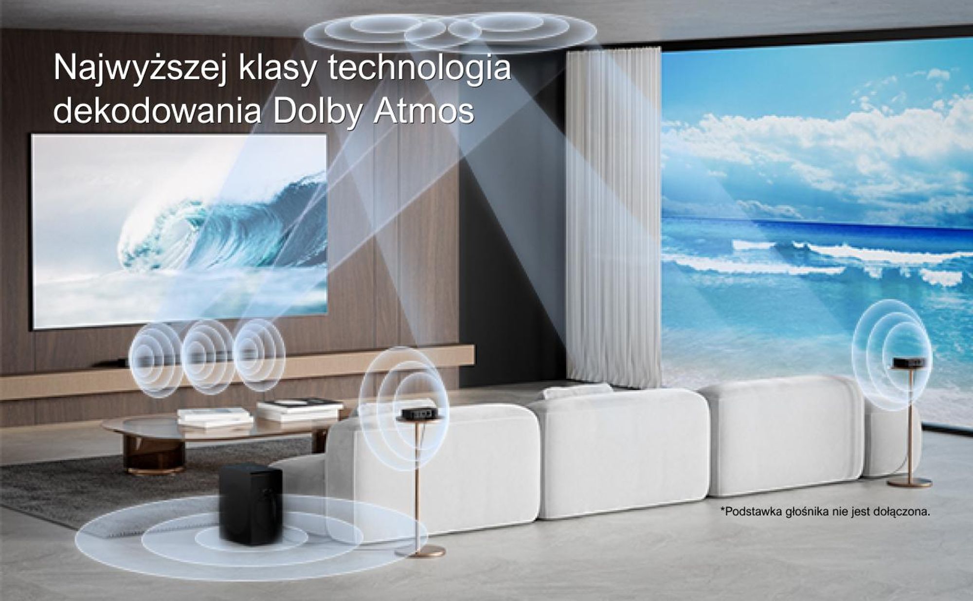 ULTIMEA 5.1.2-kanałowy soundbar do telewizorów z Dolby Atmos, system dźwięku przestrzennego kina domowego z subwooferem do dźwięku kinowego, HDMI/Opt/Bluetooth