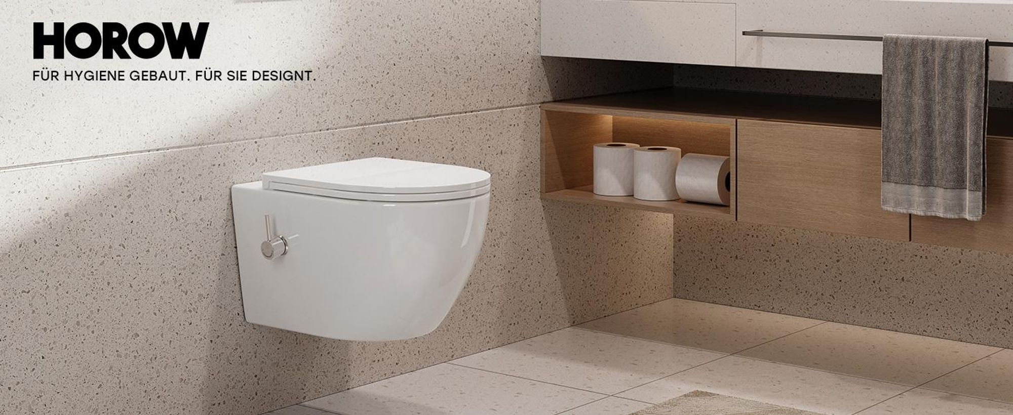 Dusch Toilette Spülrandlos mit Bidet Finktion