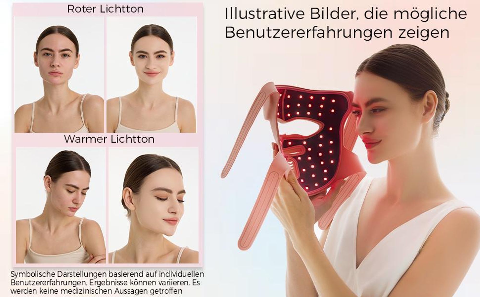Cool-i® 3D LED Gesichtsmaske – 9 Lichtfarben, kabellos mit Fernbedienung, hautfreundliches Silikon, Lichttherapie für Anti-Aging, Akne & Hautpflege