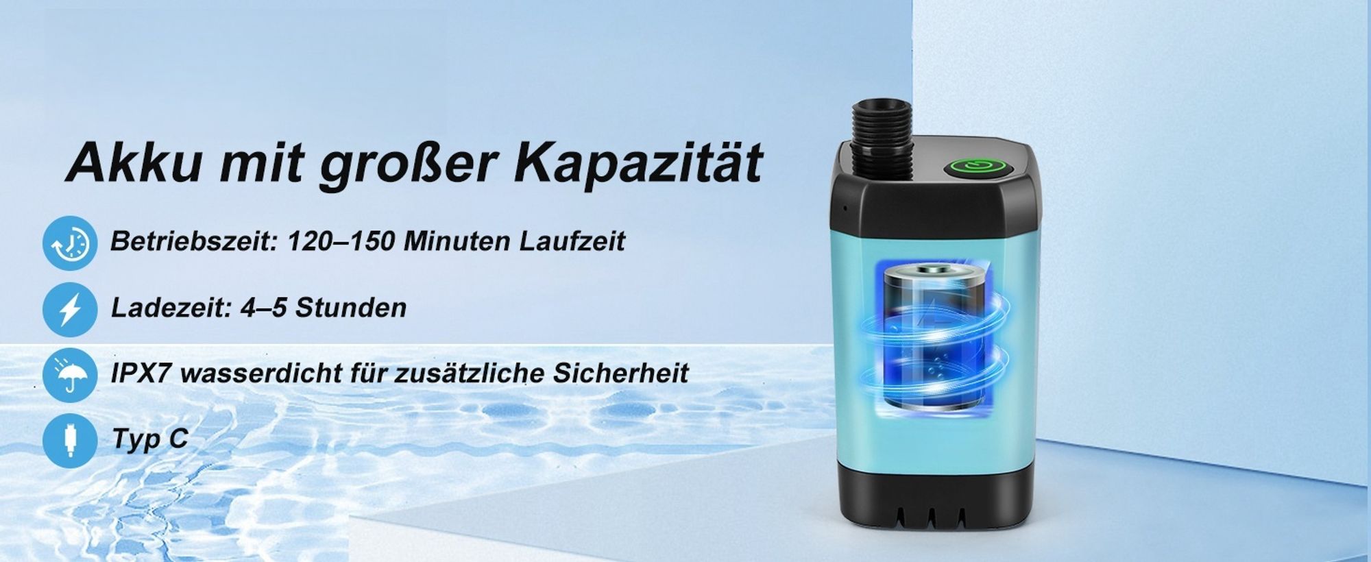 gleitmittel auf pisten IP67 24VDC schwanzlose DC-Bewegungswasser-Pumpe für die Elektro-Mobile  lärmarm main image 1