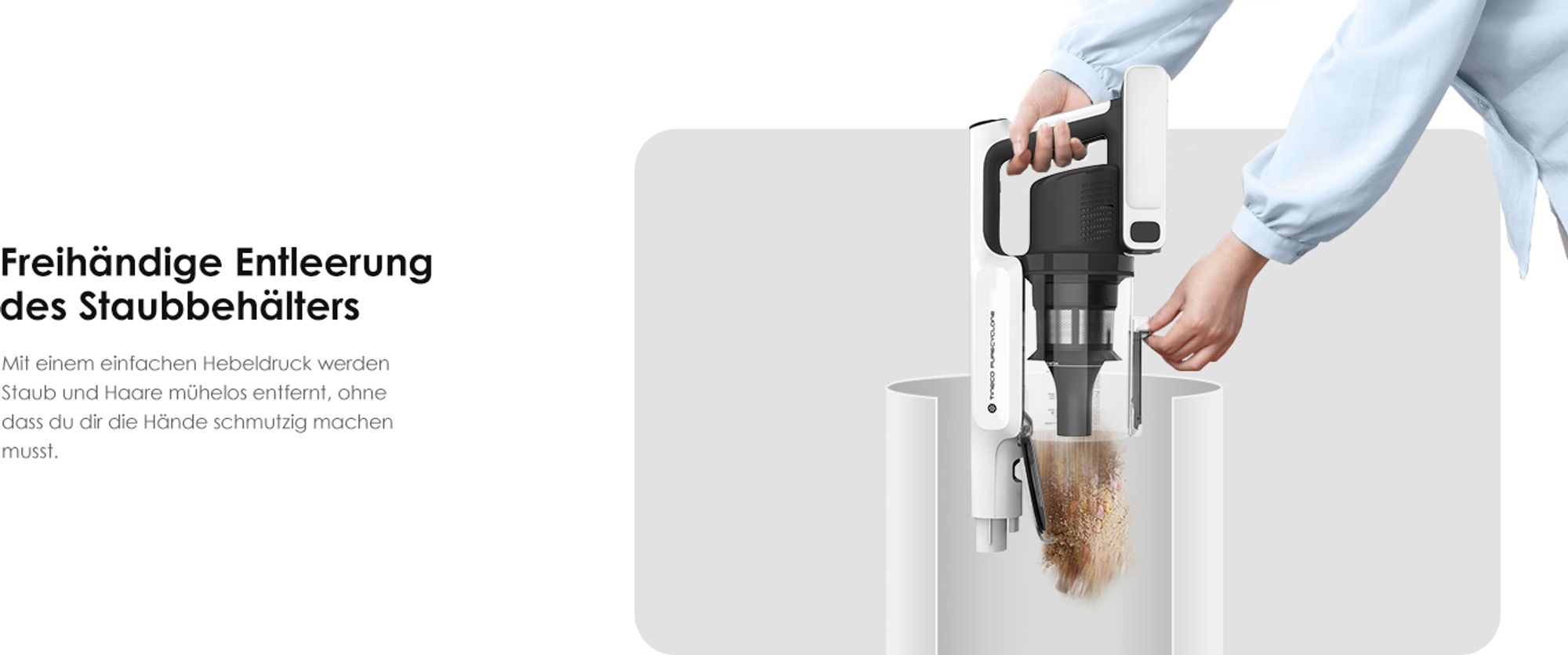 Tineco PURE ONE A50S Plus Akku Staubsauger, Flex Kabelloser Handstaubsauger 70 Min., 3DSense Power Bürste, PureCyclone Technol. 1L Staubbehälter