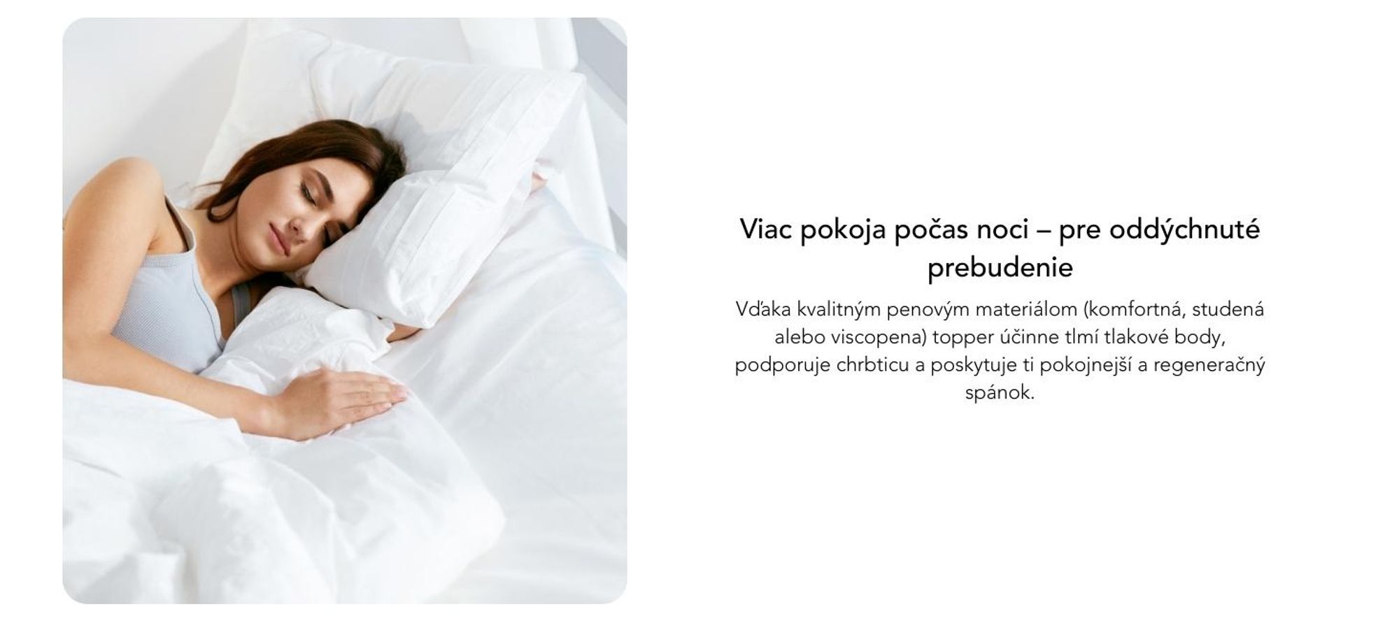 Ergonomický topper zo studenej peny | 80 x 200 | pre všetky matrace | XDREAM Pure matracový topper