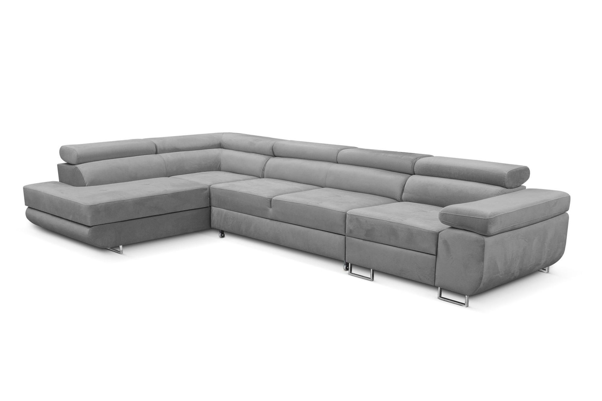 Eleganter, verlängerter Ecksofa in L-Form – ein echter Blickfang für jedes Wohnzimmer.