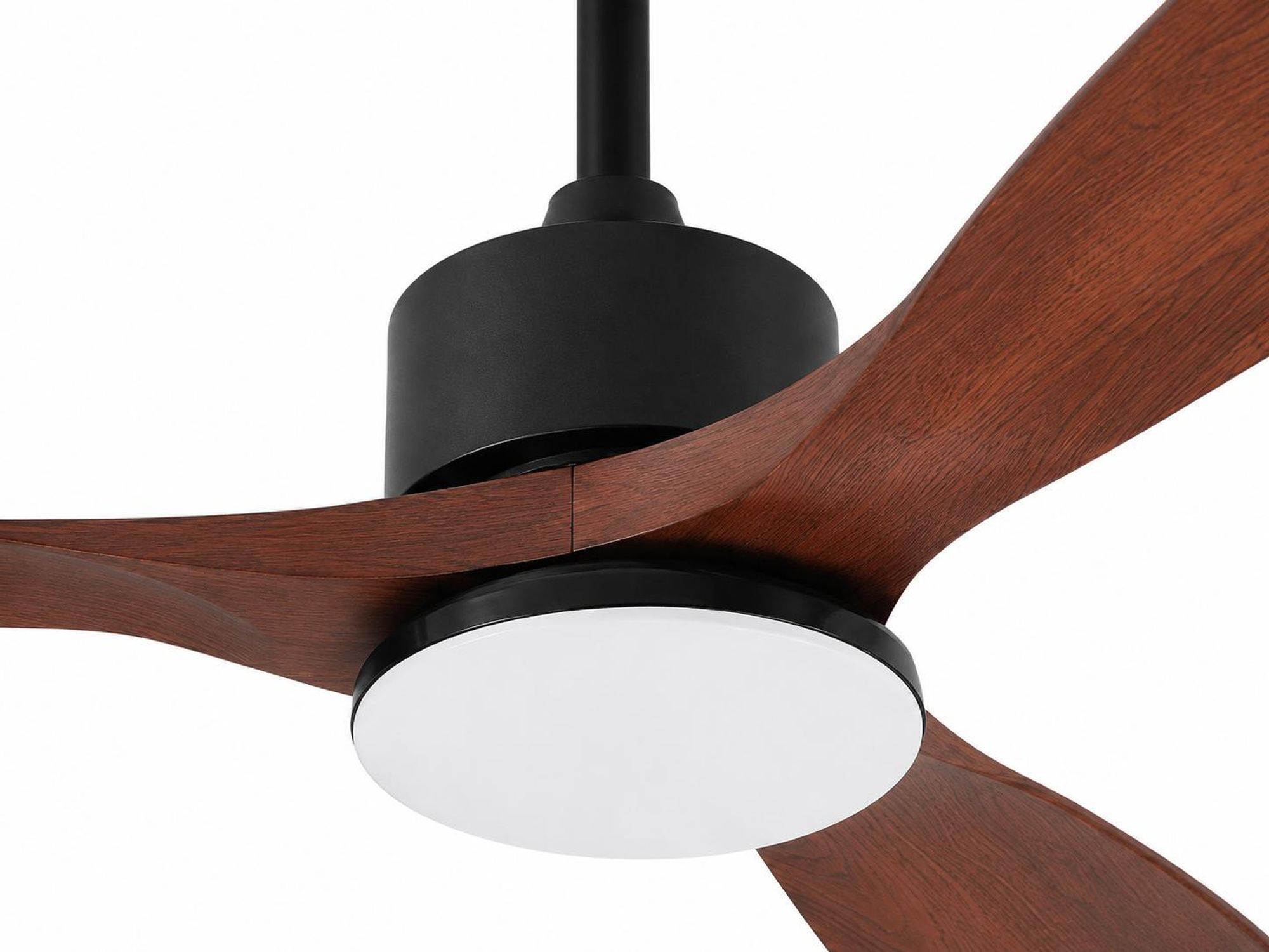 Ø132cm Deckenventilator mit Beleuchtung und Fernbedienung DC Motor Leise 6 Stufen Holz-Optik Modern Smart APP Dimmbar für Wohnzimmer Schlafzimmer