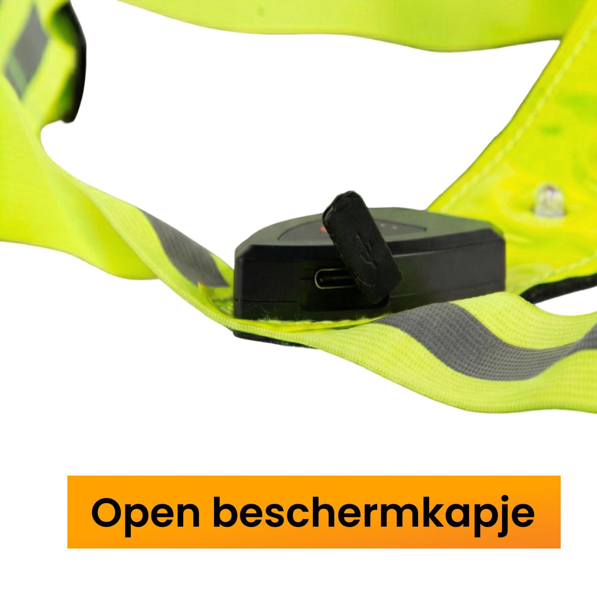 R2B Hardloopvest met Verlichting & Opbergvak – USB-C Oplaadbaar – Grijs