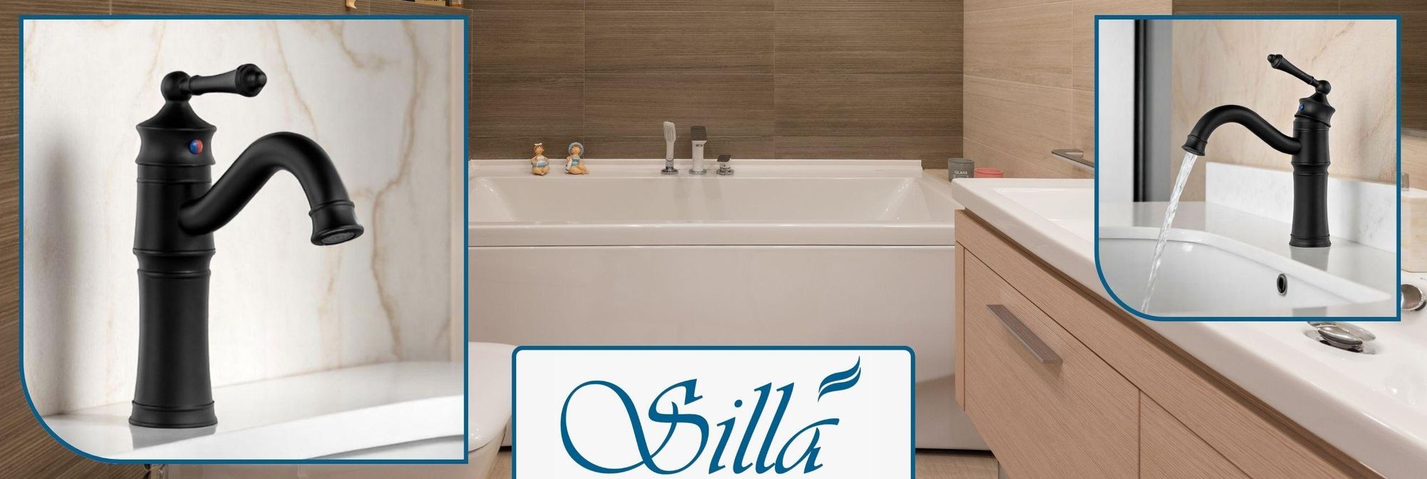 Silla, Schwarz, Armatur, Bad, Spültischarmatur, Wasserhahn Bad, Wasserhahn, Messing