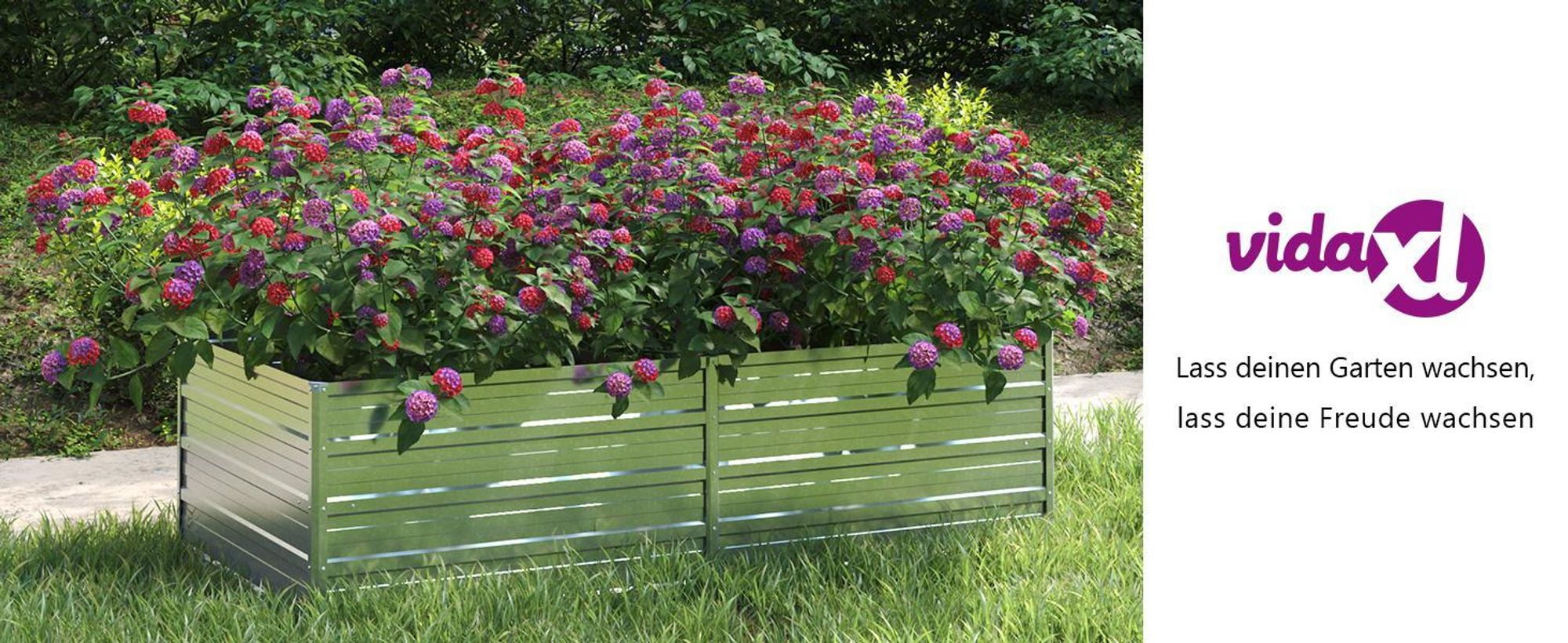 vidaXL Garten-Hochbeet 160x80x45 cm Verzinkter Stahl Silber