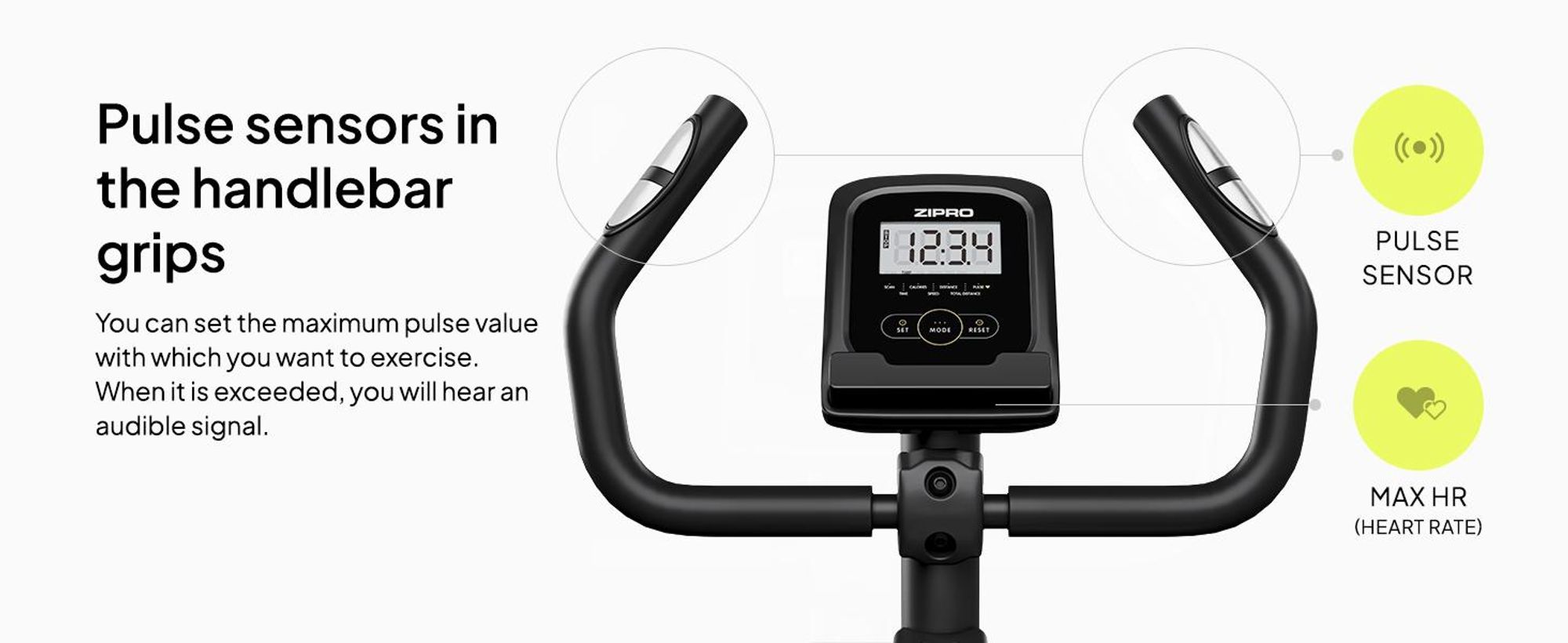Zipro Domáce cvičebné kolo One S Gold – Kompaktné fitness kolo pre domáce použitie Tiché domáce cvičebné kolo s meraním pulzu, LCD počítačom a držiakom na tablet Design Edition