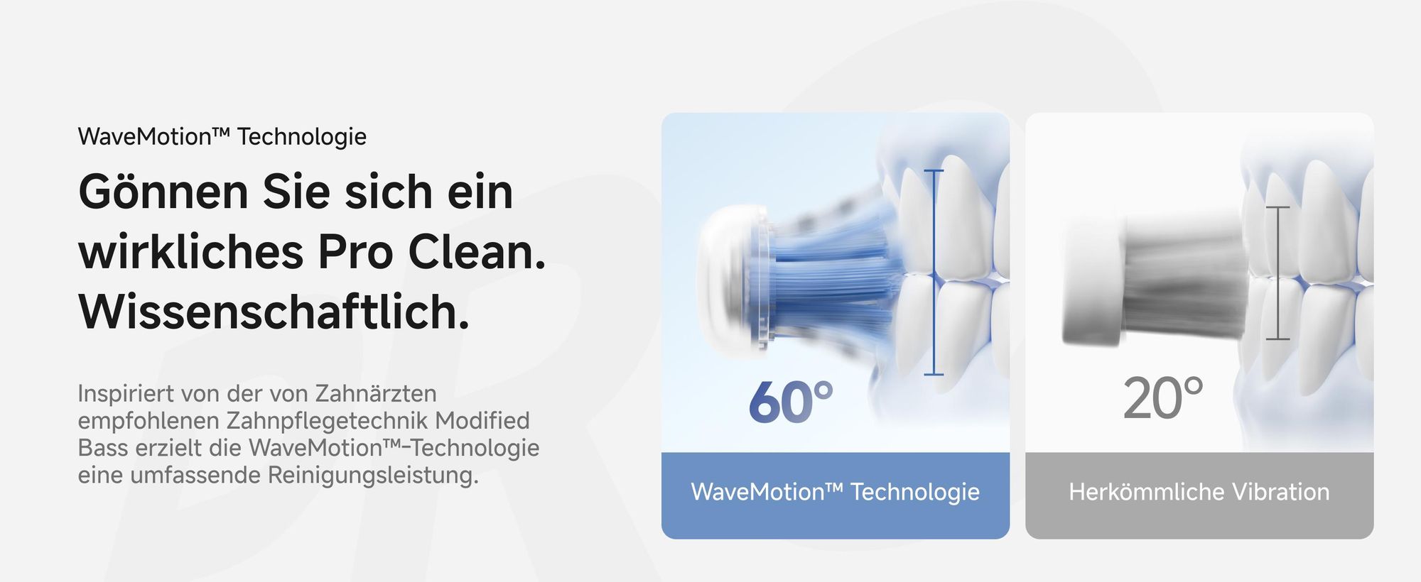 Laifen Wave Pro Elektrische Schallzahnbürste mit App, Drucksensor, 70 Tage Akku, kabelloses Laden und intel-Weiß