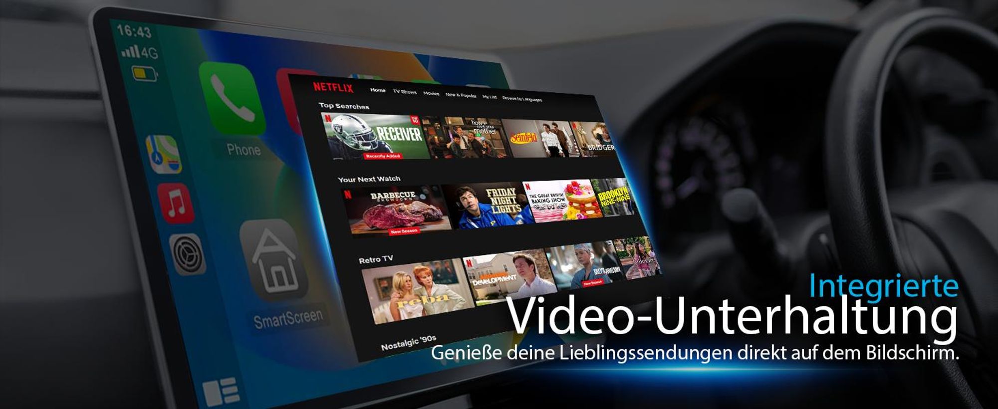 AutoSky Wireless CarPlay & Android Auto AI Box Lite – Für Fahrzeuge mit Wired Ca