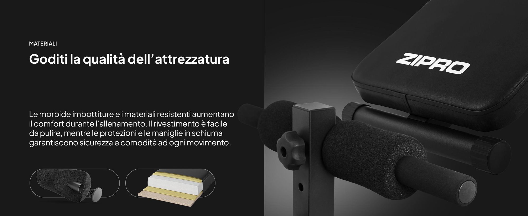 Zipro Panca inclinata Slant – Panca pettorale pieghevole con espansori Panca da allenamento regolabile per la casa Panca negativa per addominali Resistente