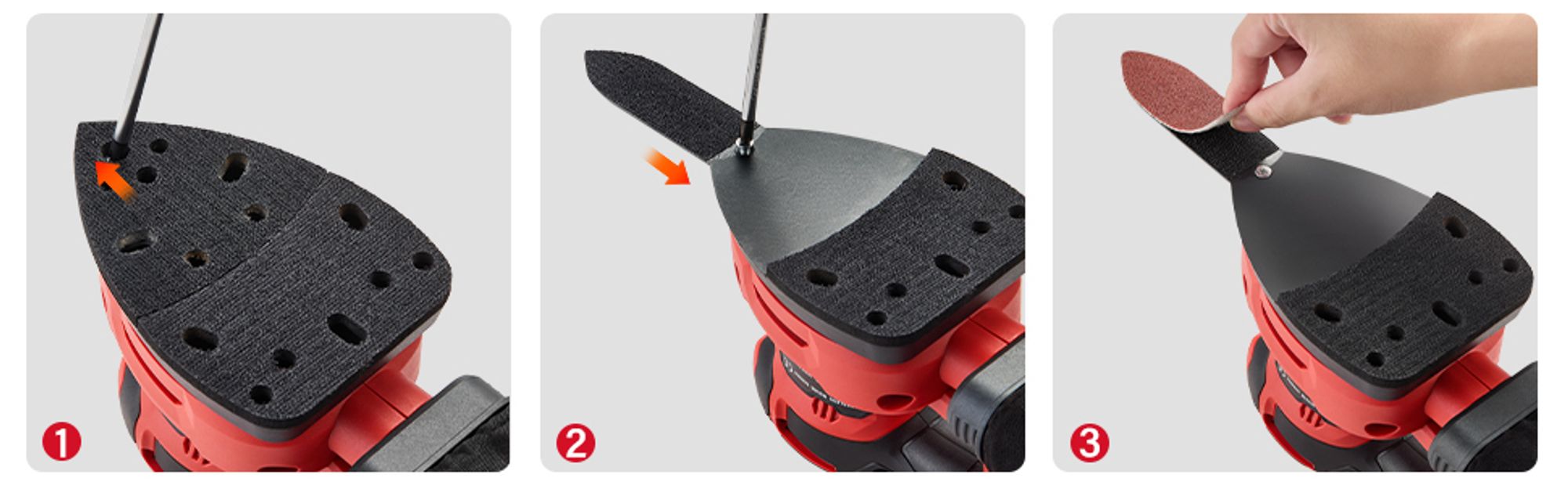 TEENO Akku Detailschleifer 20V, Multischleifer mit Staubfangsack, Deltaschleifer mit 2Ah Akku, 15 Stück Schleifpapiere,13000 U/min, für Holzmöbel