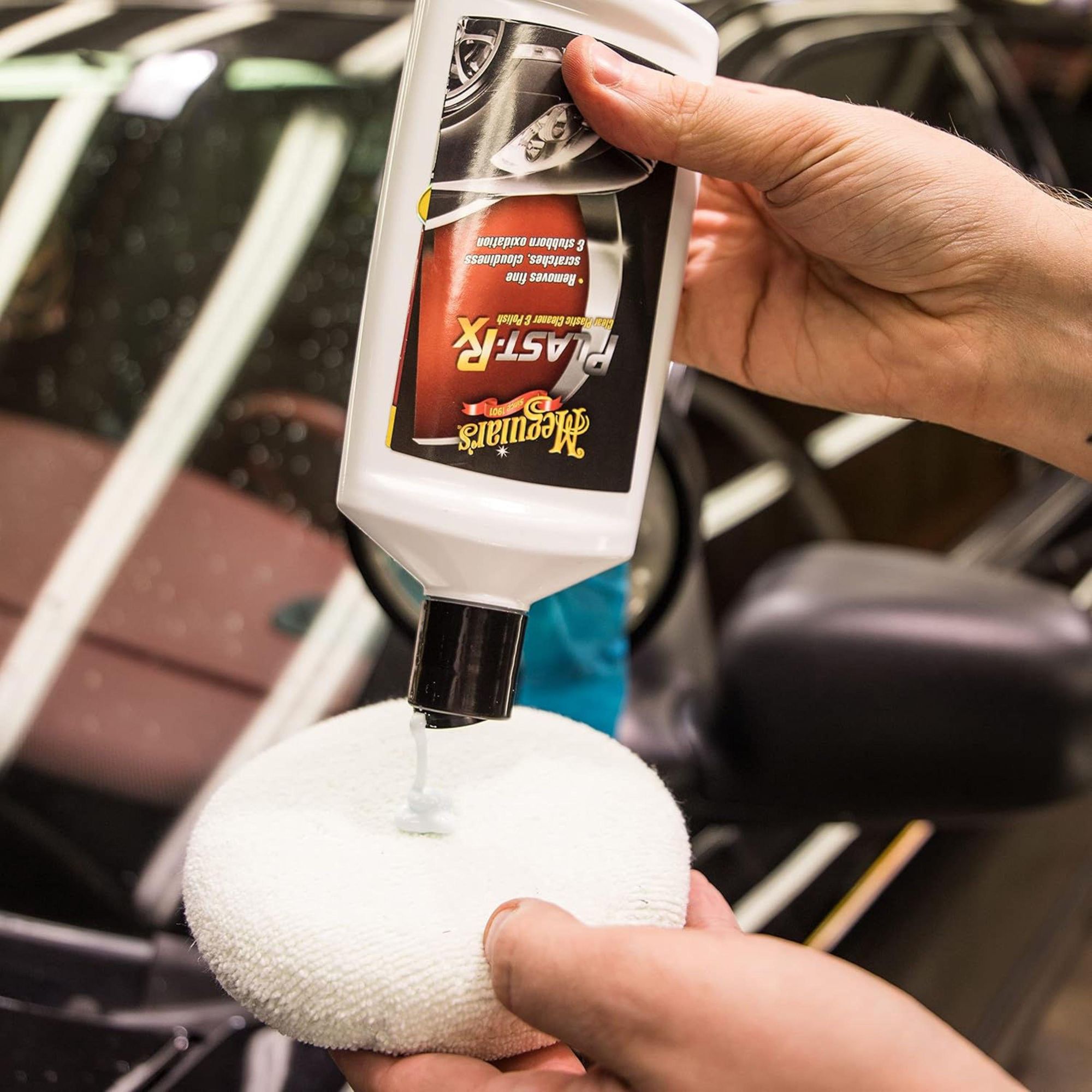Meguiar's® PlastX™ 296 ml – Kunststoffpolitur für Cabrio-Heckscheiben & Scheinwerfer