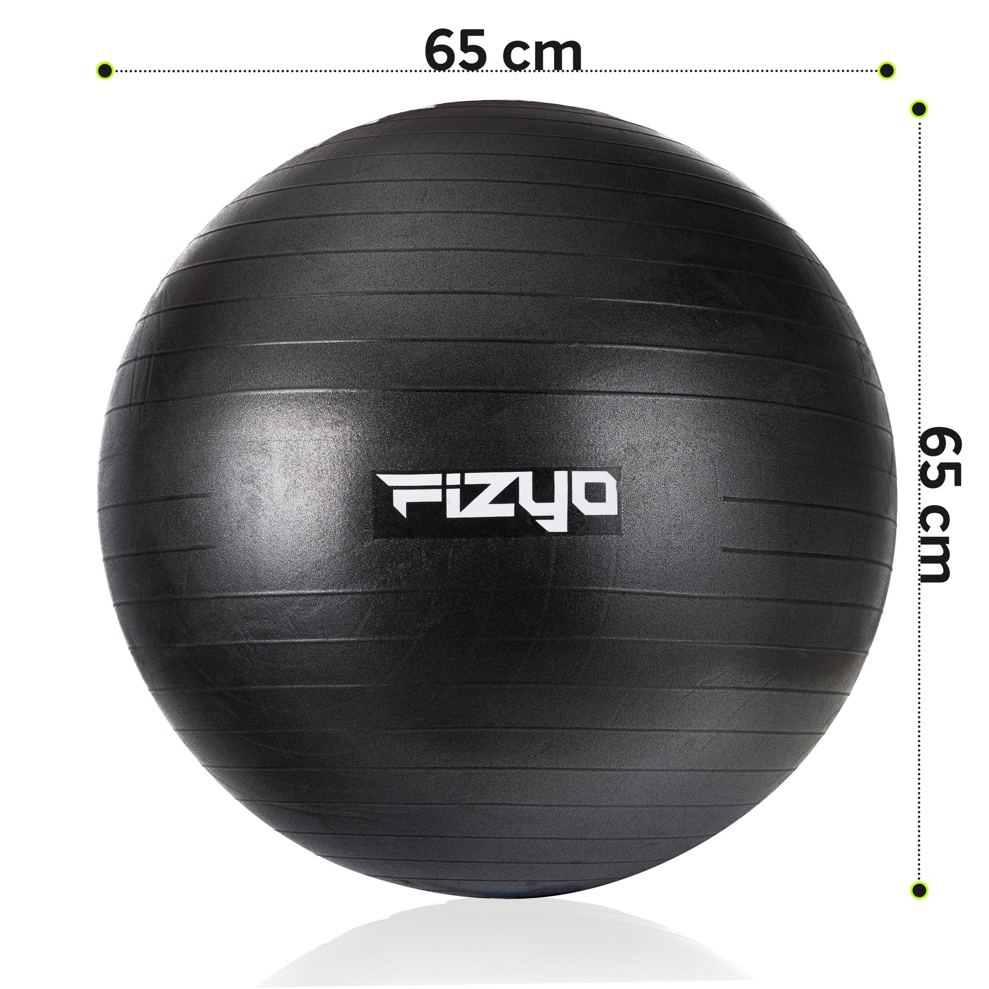 FIZYO-Gymnastikball 65 cm auf weißem Hintergrund