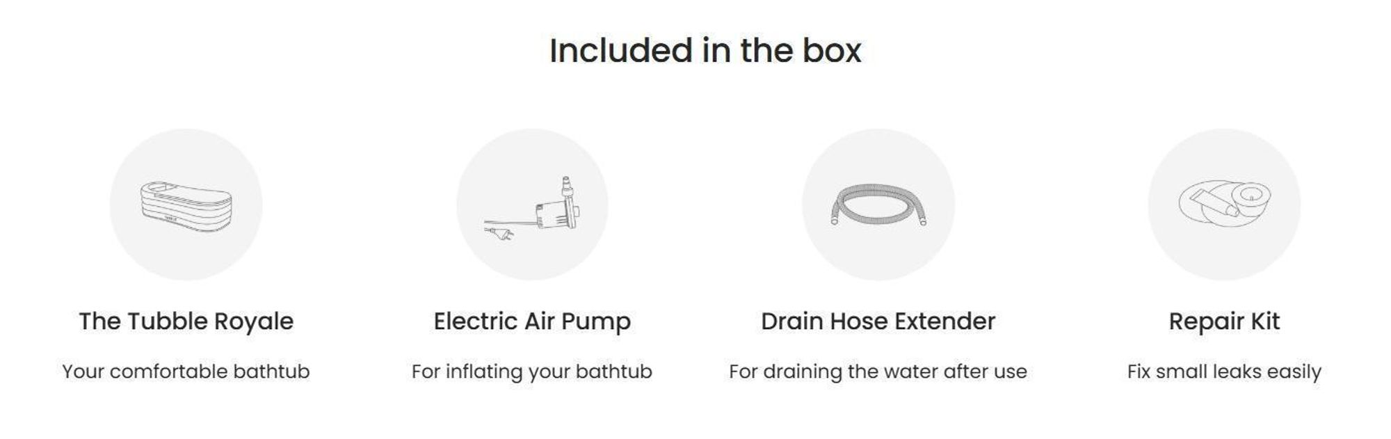 Tubble® Royale Aufblasbare Badewanne Emerald Green 255L – Faltbare Badewanne für Erwachsene bis 188cm, Aufbau in 1min, Indoor & Outdoor