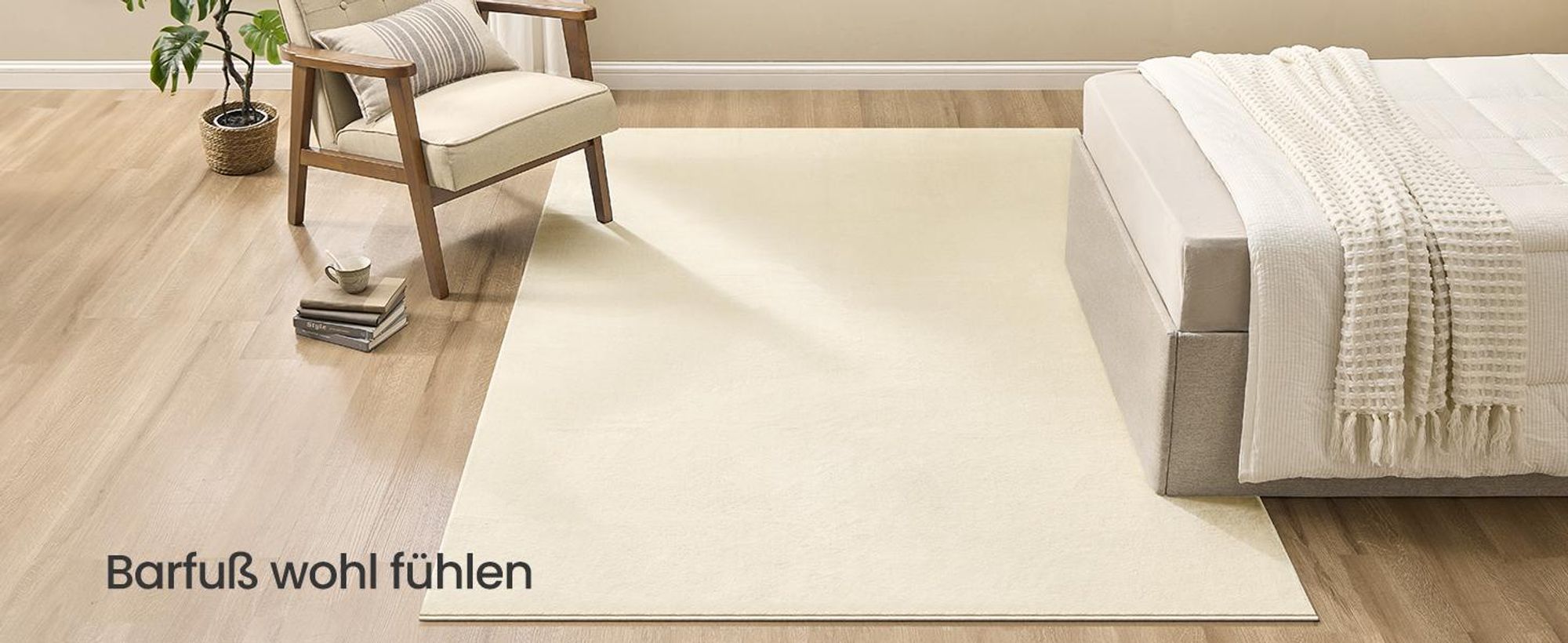 SONGMICS Teppich, 160 x 230 cm, Wohnzimmerteppich, Rutschfester Teppich, Dekoration, für Wohnzimmer, Schlafzimmer, maschinenwaschbar, modern
