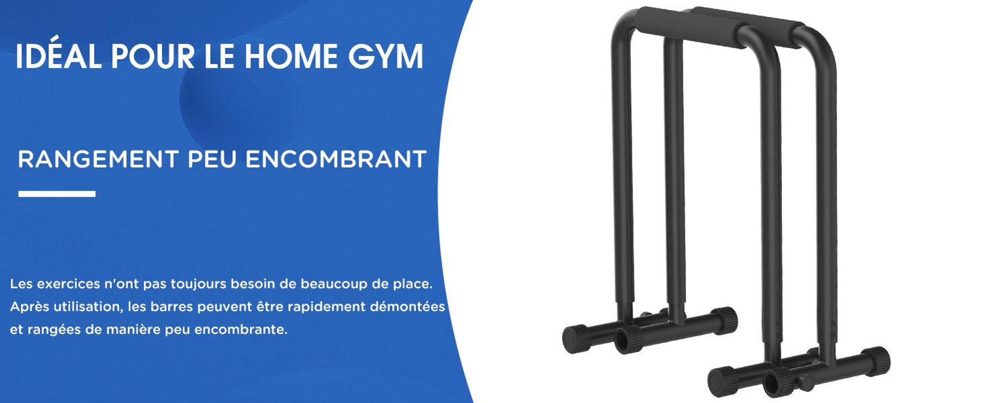 DH FitLife Dip Barren Bars – Station de Dip Réglable 80-100 cm, Équipement de Musculation pour Entraînement à Domicile et Calisthenics