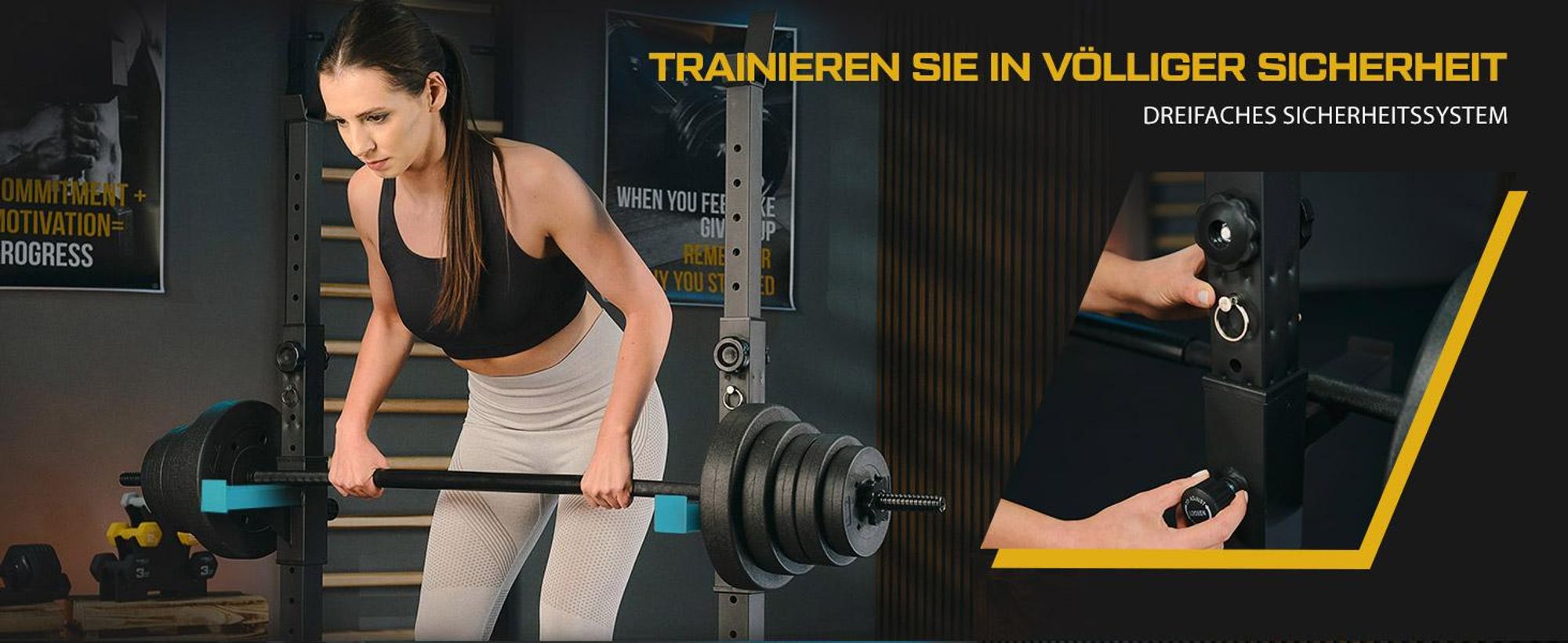 TREX SPORT Hantelbank mit Gewichten Set | Klappbare Trainingsbank, verstellbare Hantelablage, Sicherheitsablage, Bankdrücken | Hantelscheiben 66kg