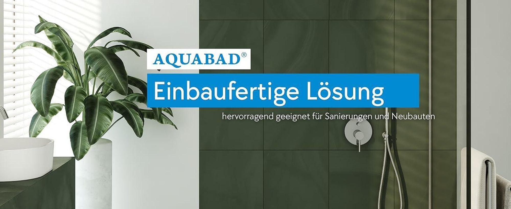AQUABAD® Duschwanne Basic Smooth White 70x120cm Rechteck