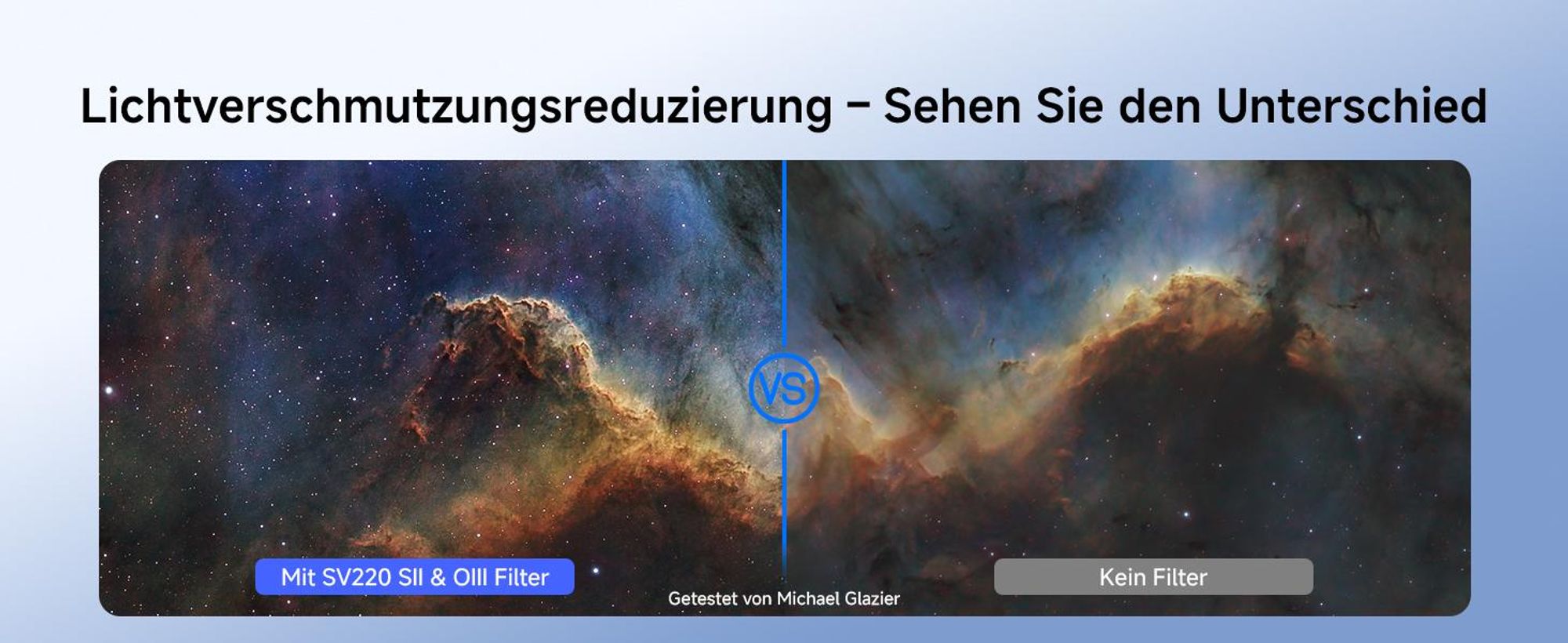 Svbony SV220 Teleskopfilter, SII & OIII, 7 nm Dualband 1,25" Nebel Filter, 88% Spitzendurchlässigkeit, OD5 Cut Off Tiefen, Emissionsnebeln Abbildung