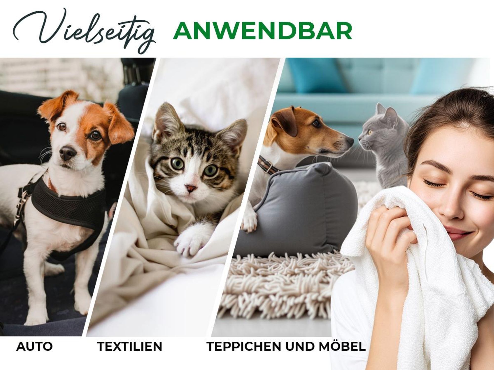 Baviette Geruchsneutralisierer 500 ml Konzentrat – gegen Tiergerüche & Alltagsgerüche in Haushalt, Teppich, Polster & Auto