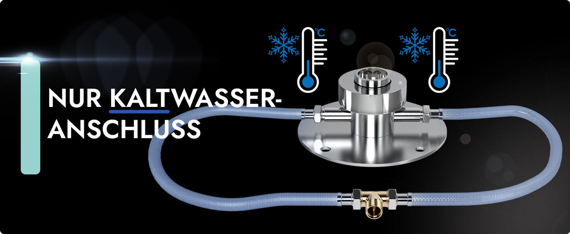 Warmwasser und Kaltwasser Außendusche Pool