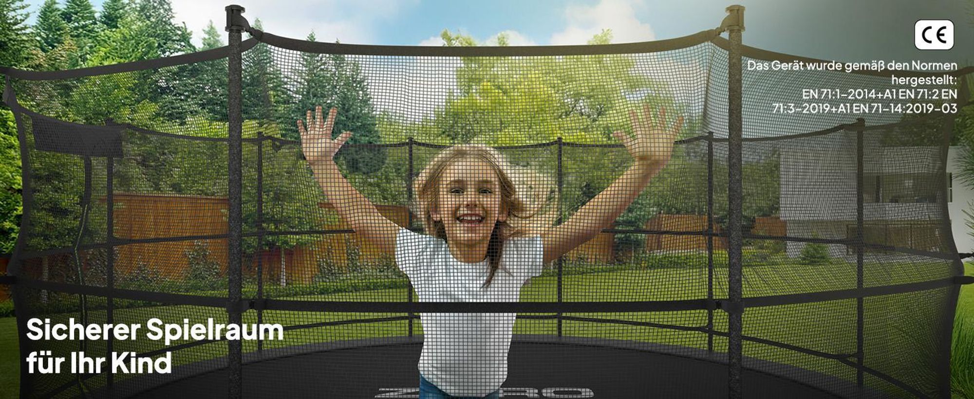 ZIPRO Trampolin Jump Pro IN | 8FT Ø 252 cm | Gartentrampolin Kindertrampolin Komplett-Set inkl. Innennetz, Leiter & Randabdeckung, Outdoor, Grün