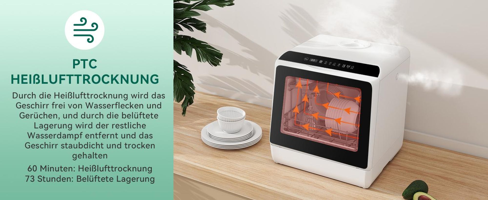 Puluomis Mini Geschirrspüler 45cm freistehend, Geschirrspülmaschine mit mit 5+1 Programe für 3 Gedecke, funktioniert mit/ohne Wasseranschluss, schwarz