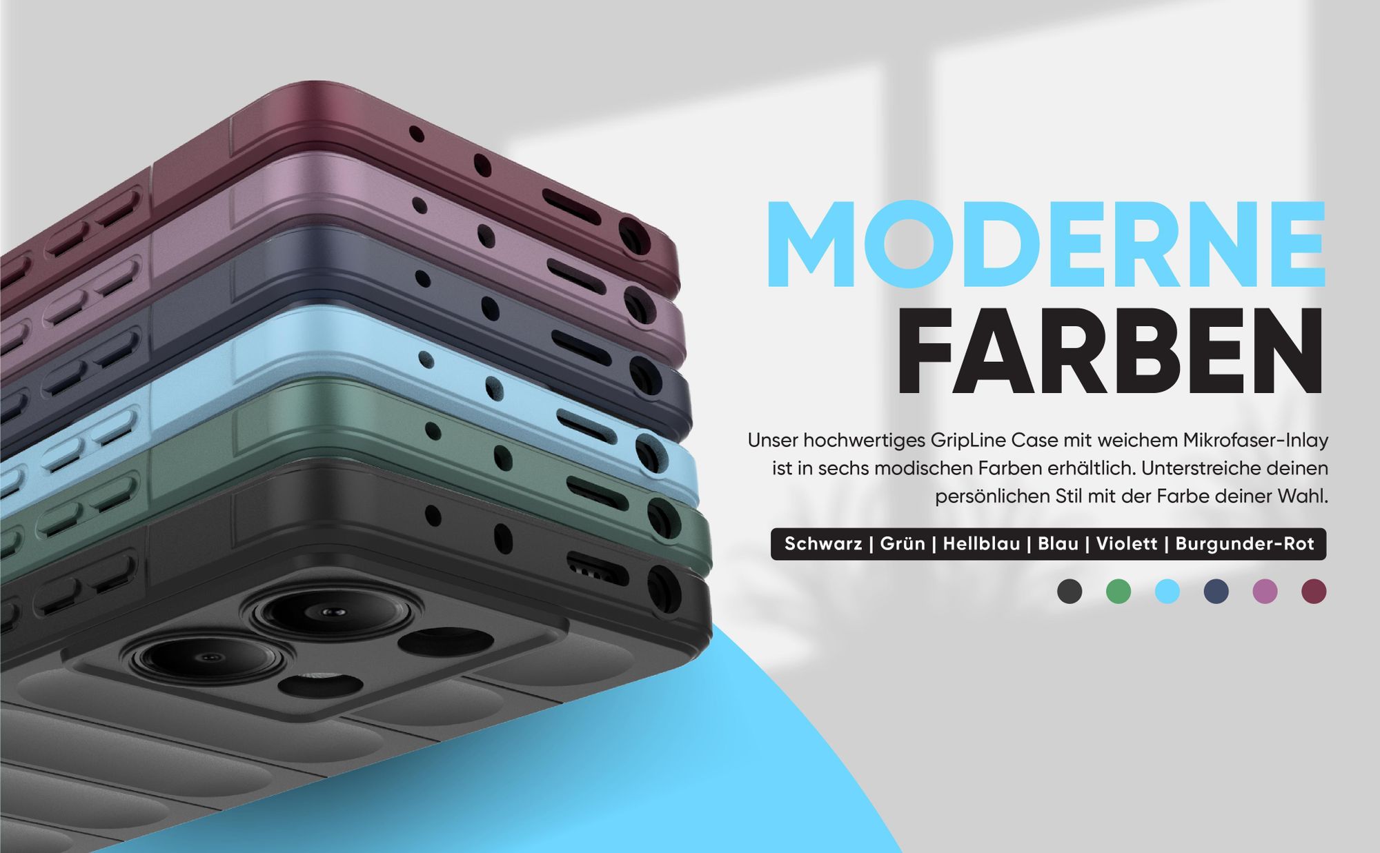 Handyhülle für das Xiaomi Redmi Note 13 Pro - verschiedene Farben und modernes Design