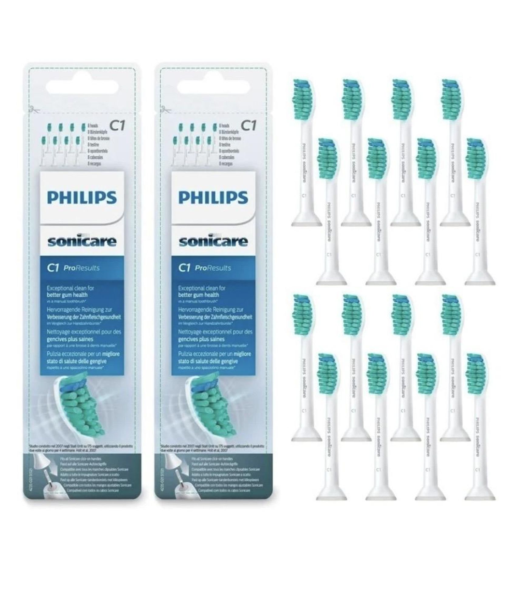 Philips HX6018/07 Sonicare ProResults Standard Aufsatzbürsten 8er Pack