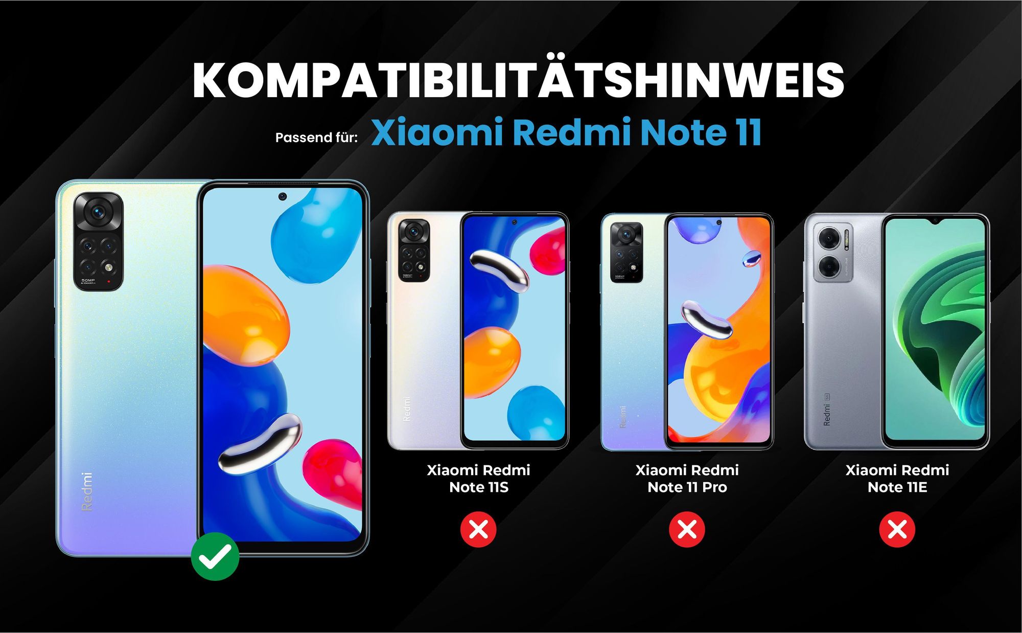 Kompatibilitätshinweise Hülle für Xiaomi Redmi Note 11 / 11S