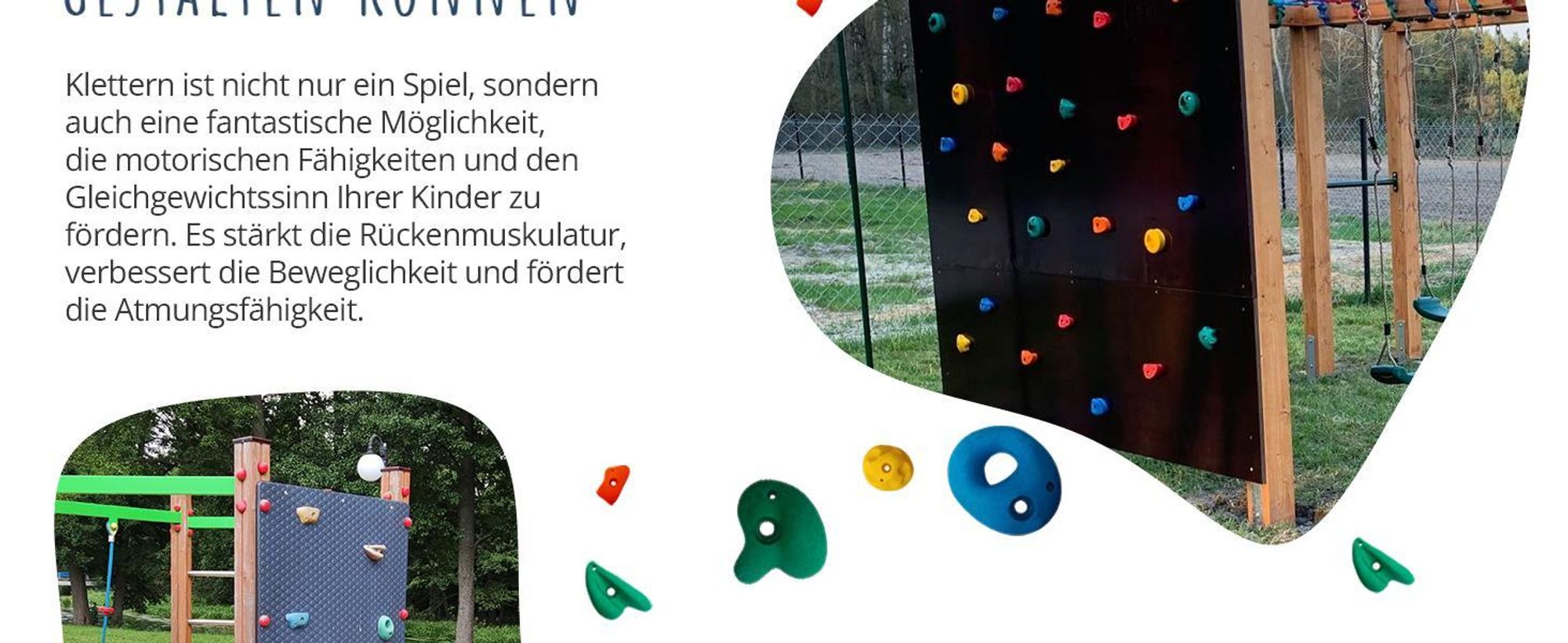 Create for You Kletterwand Kinder Outdoor + 15 Klettersteine - Schwarz Boulderwand für Garten, Spielplatz, Holzhaus - Wasserfest 180x120 cm