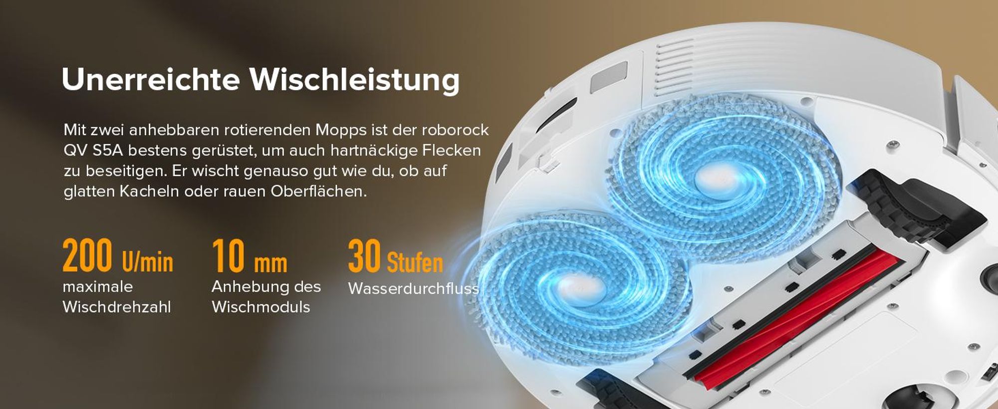 Roborock QV 35A Staubsauger Roboter 8.000pa(Upgrade von Qrevo/Qrevo Plus),Anti-Verfilzungs-Seitenbürste, PreciSense LiDAR, All-in-One Dock, Weiß