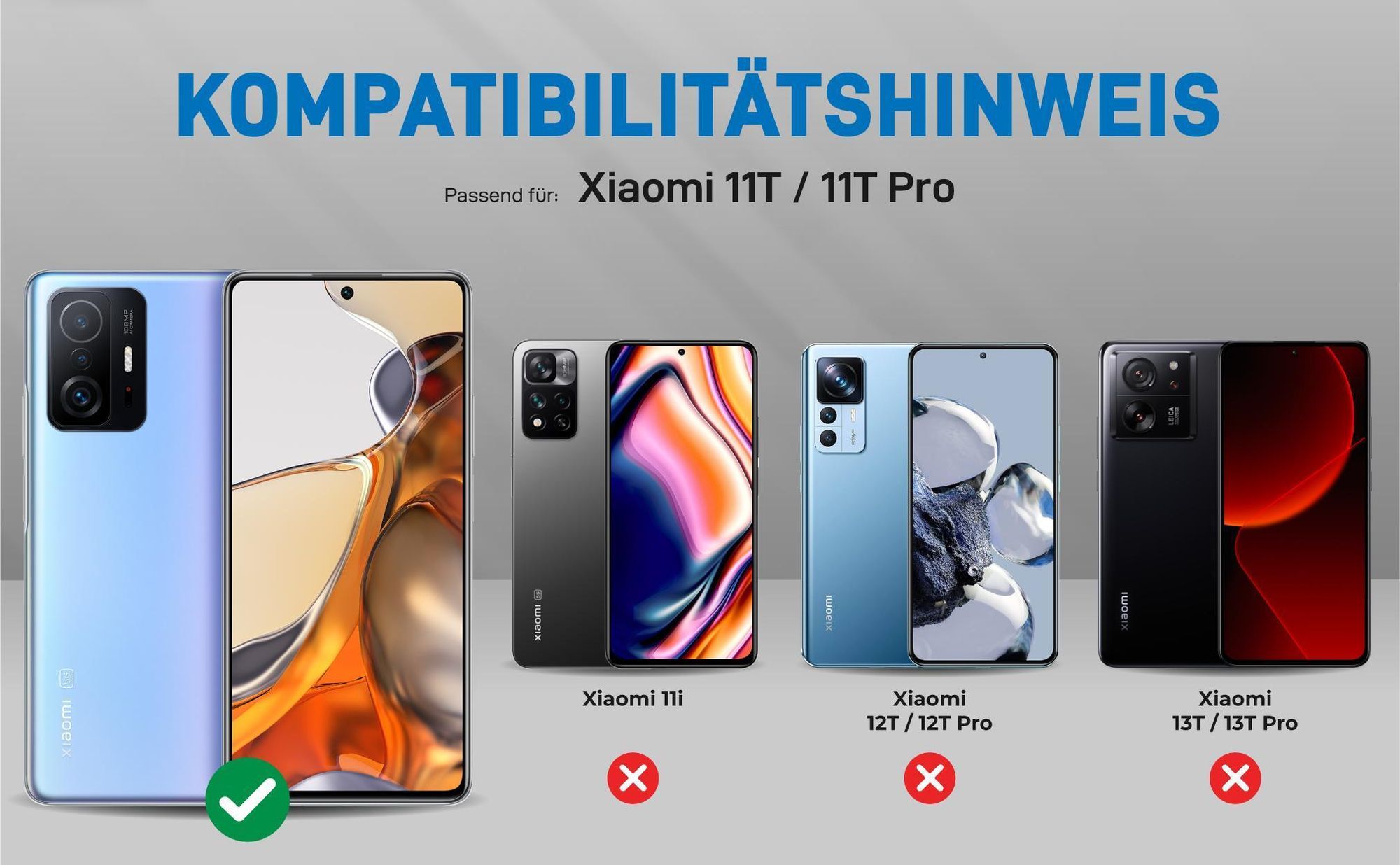 Kompatibilitätshinweise Hülle für Xiaomi 11T / 11T Pro