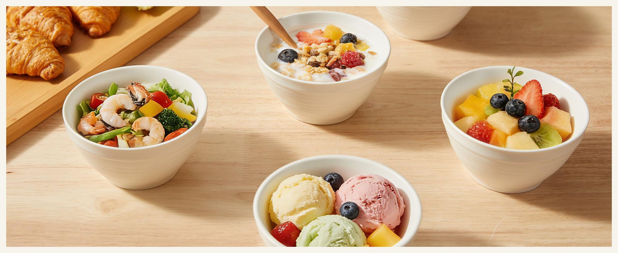 Schale set 6stück Ø11,8cm Salatschalen Müslischale Suppenschale Keramik Schalen für 6 Personen Matt-Glasur Bowl Mikrowellen- und Spülmaschinengest
