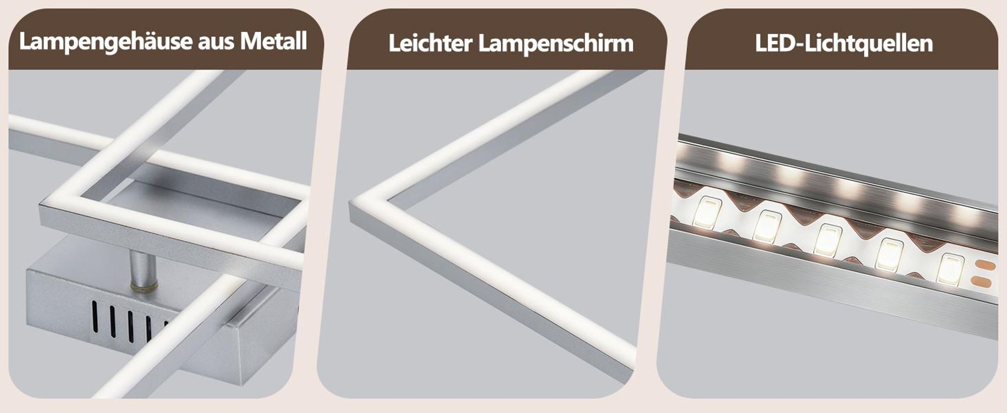 ZMH Lampy sufitowe LED Lampa sufitowa do kuchni 20 W Srebrna lampa do sypialni 4000 K Neutralna biel Lampa kuchenna Obrotowa konstrukcja do sypialni, biura, salonu