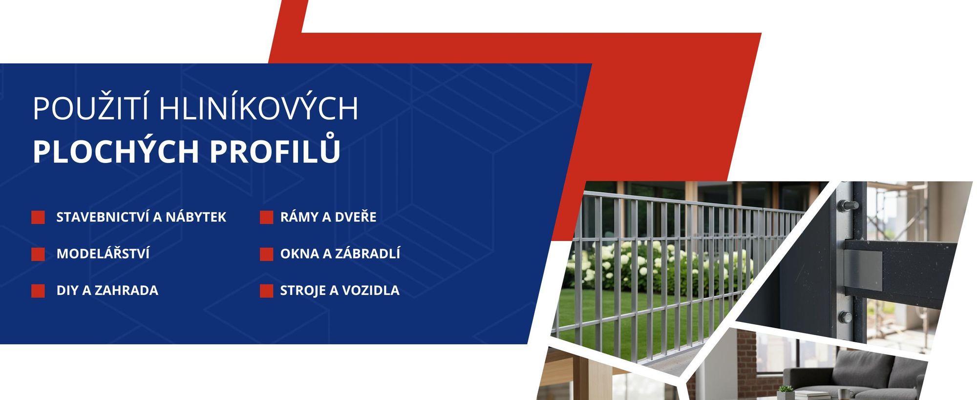 Plochá hliníková tyč 40x2 mm 200 cm Hliníkový profil + řez na míru